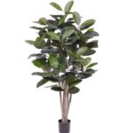 Elastica Robusta kunstplant, H: 170 cm groen