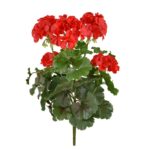 Geranium PL kunstplant, H: 38 cm - rood - UV bestendig