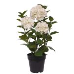 Hortensia Kunstplant in pot Hoog, H: 65 cm Wit - Kunstplant