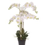 Phalaenopsis kunst Orchidee, H: 95 cm wit