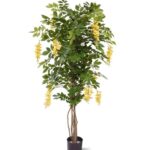 Wisteria kunstboom, H: 150 cm - geel
