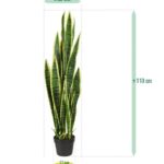 Sanseveria kunstplant, H: 110 cm – bont