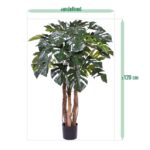 Monstera Kunstplant Deluxe, H: 120 cm op stam