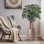 Monstera Kunstplant Deluxe, H: 120 cm op stam