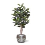 Elastica Robusta kunstplant, H: 170 cm groen