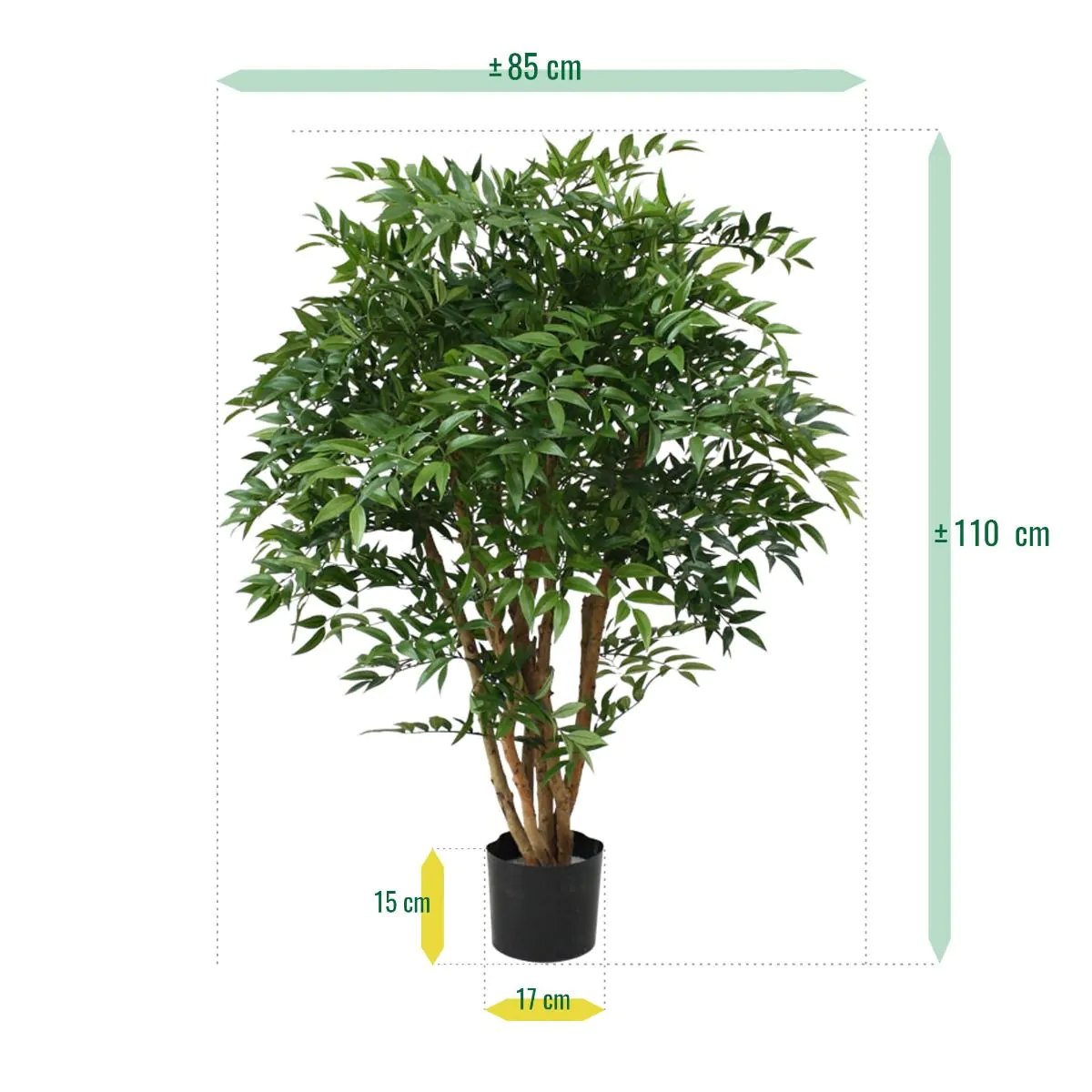 Ruscus deluxe N kunstplant, H: 110 cm