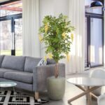 Wisteria kunstboom, H: 150 cm – geel