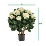 Hortensia UV Kunstplant Deluxe, H: 80 cm Creme