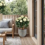 Hortensia UV Kunstplant Deluxe, H: 80 cm Creme