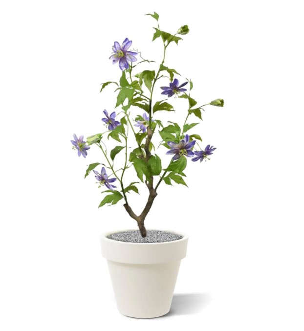 Passie kunstbloem, H: 90 cm – lila