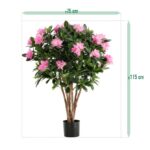 Rhododendron Kunstplant Deluxe, H: 115 cm Paars