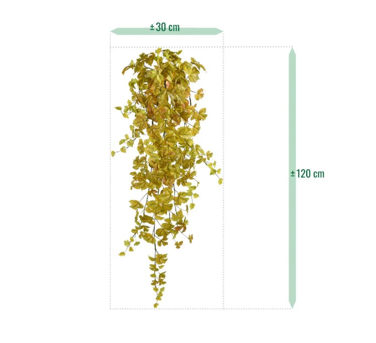 Herfst Maple kunst hangplant, H: 120 cm – geel