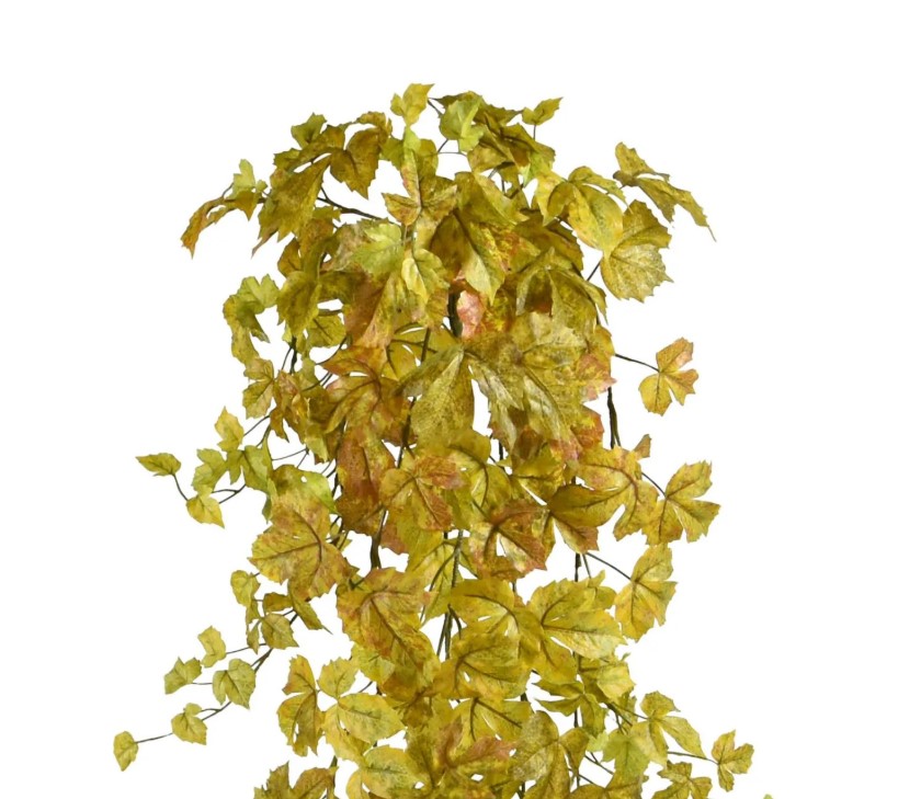 Herfst Maple kunst hangplant, H: 120 cm – geel