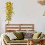 Herfst Maple kunst hangplant, H: 120 cm – geel