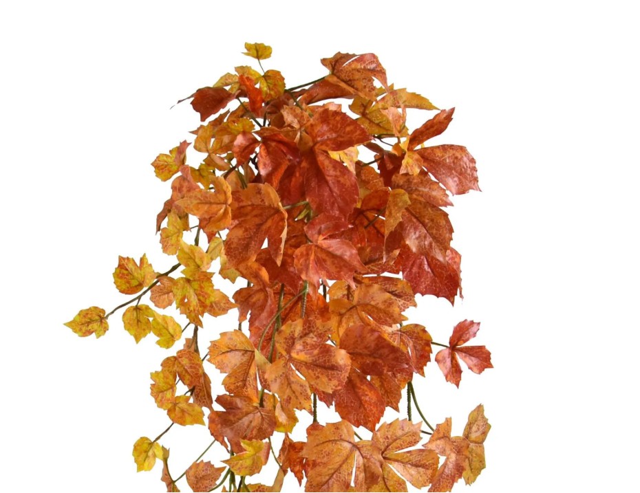 Herfst Maple kunst hangplant, H: 90 cm – oranje