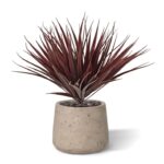Kunst Bamboegras, H: 25 cm UV Burgundy