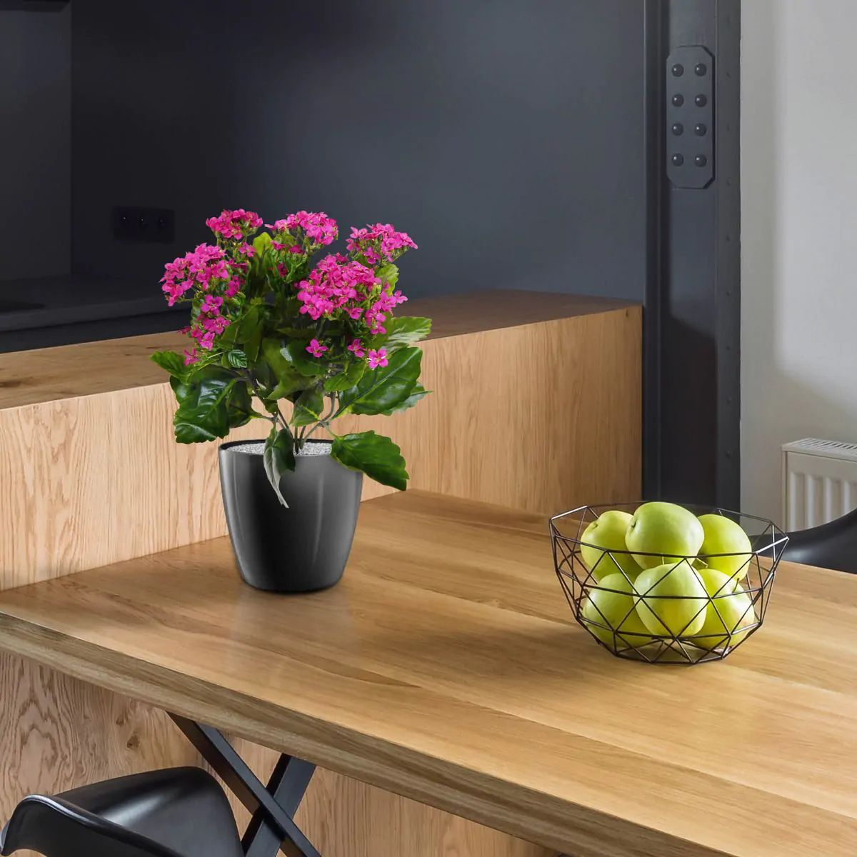 Kalanchoe kunstplant, H: 30 cm – paars in pot