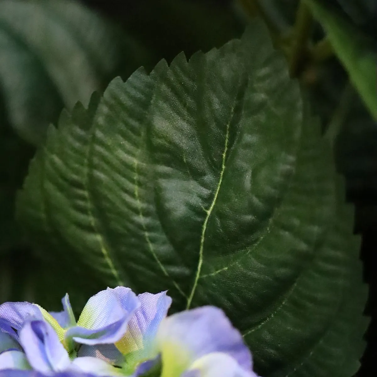 Hortensia kunstplant, H: 40 cm – blauw