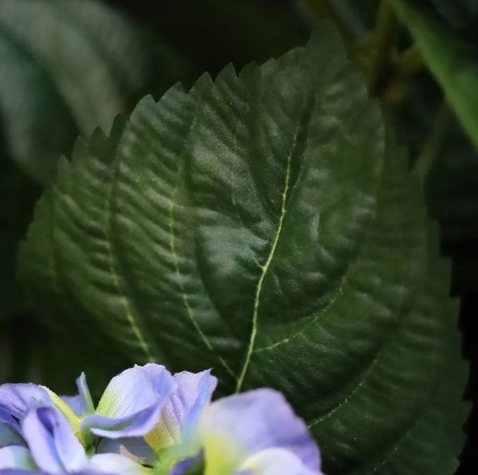 Hortensia kunstplant, H: 40 cm blauw in pot
