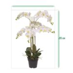 Phalaenopsis kunst Orchidee, H: 95 cm wit