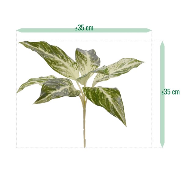 Dieffenbachia Vesuvius kunstplant, H: 35 cm