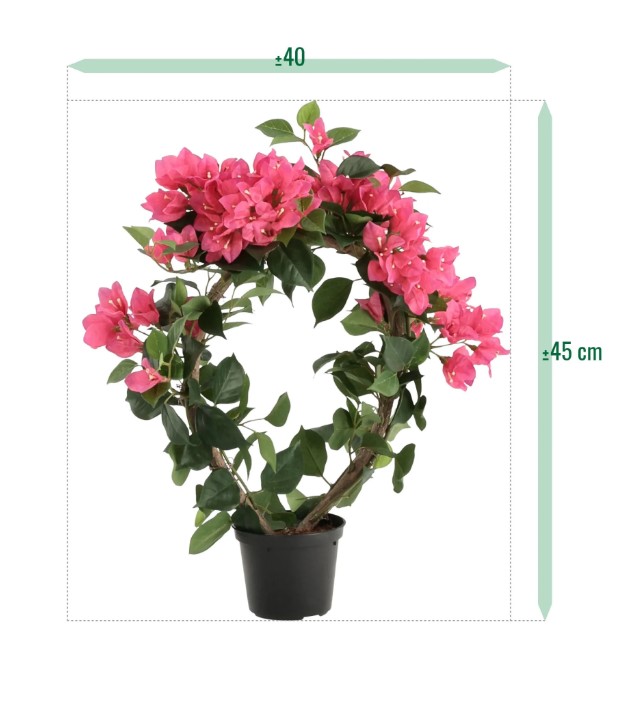 Bougainvillea Kunstplant, H: 45 cm in pot