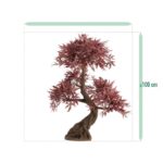 Japanse Acer Kunst Bonsai Deluxe, H: 100 cm Burgundy