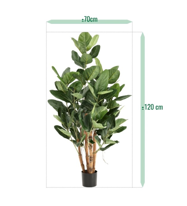 Ficus Audrey Kunstboom Deluxe, H: 120 cm