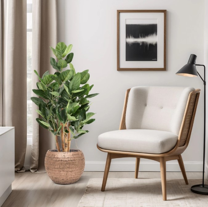 Ficus Audrey Kunstboom Deluxe, H: 120 cm