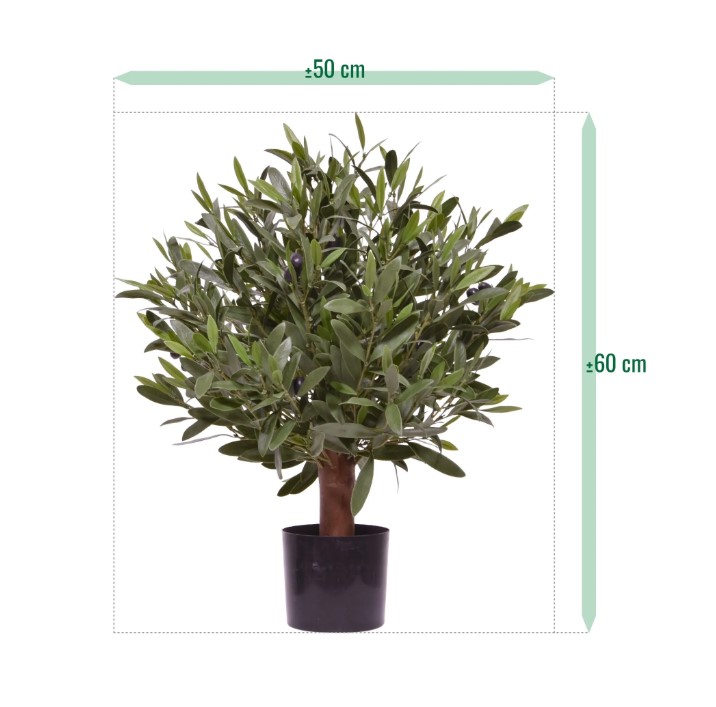 Olijf Kunstbol, H: 50 cm UV in pot