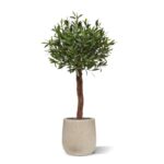 Olijf Kunstboom op stam, H: 120 cm UV in pot