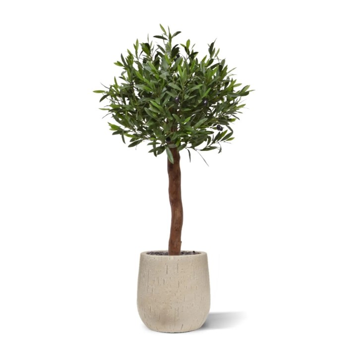 Olijf Kunstboom op stam, H: 120 cm UV in pot
